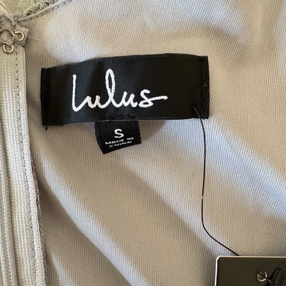 New Small Lulus Verona Light Blue Floral Off the Shoulder Lace Dress - Picture 9 of 17